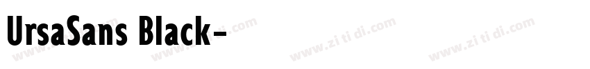 UrsaSans Black字体转换 UrsaSans Black字体转换